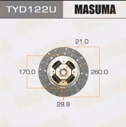 MASUMA диск сцепления TYD122U