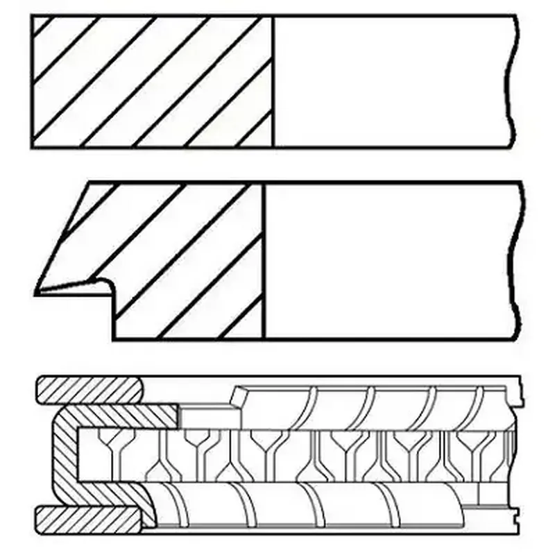 Кольца поршневые к-кт STD на 1 поршень MB E(W211)/ML(W163)M112.913/M112.914/M112.917
