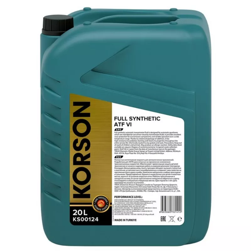 ATF VI FULL SYNTHETIC 20л (авт. транс. синт. масло)