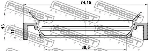 FEBEST сальник 95HAY-41741118C