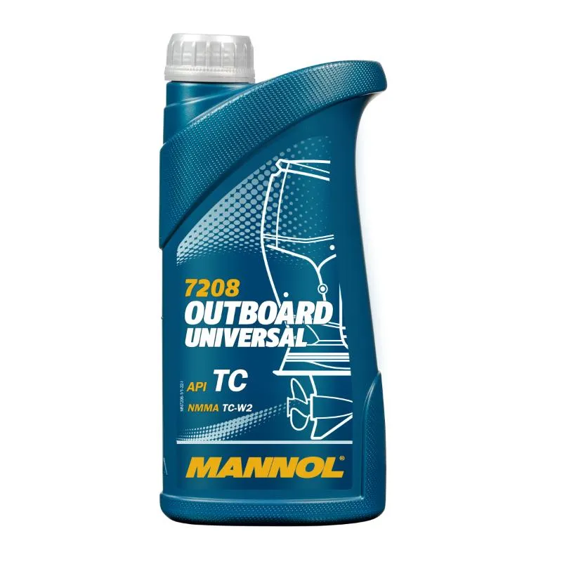 Мото мен арнайы техникаға арналған мотор майы MANNOL 2-Takt Outboard Universal TC-W2 7208 1 л