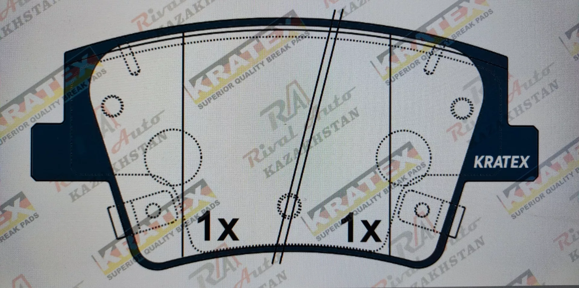 Колодки Kratex задние KR1248