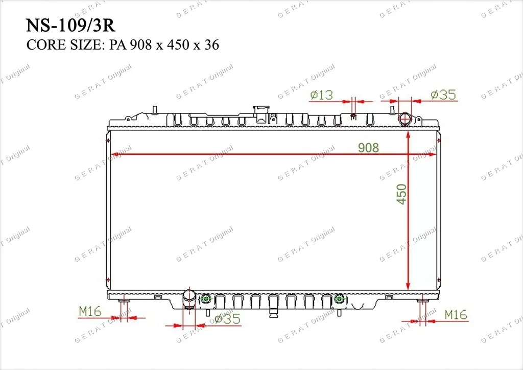 Gerat радиатор основной NS-109/3R