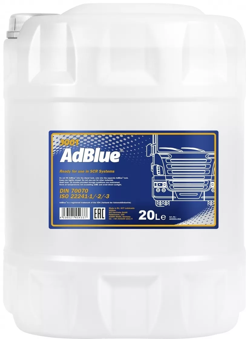 Водный раствор мочевины MANNOL AdBlue AD3001 20 л