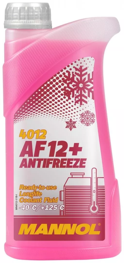 Антифриз Mannol 4012 AG12 қызыл (қызғылт) G-12+ 1 л