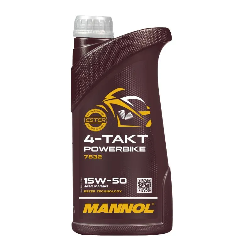 Масло моторное для мото и спецтехники MANNOL 4-Takt Powerbike 15W-50 SL 7832 1 л