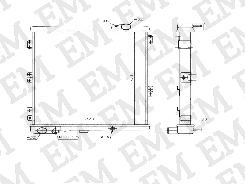 Stellox радиатор основной 10-25080-SX