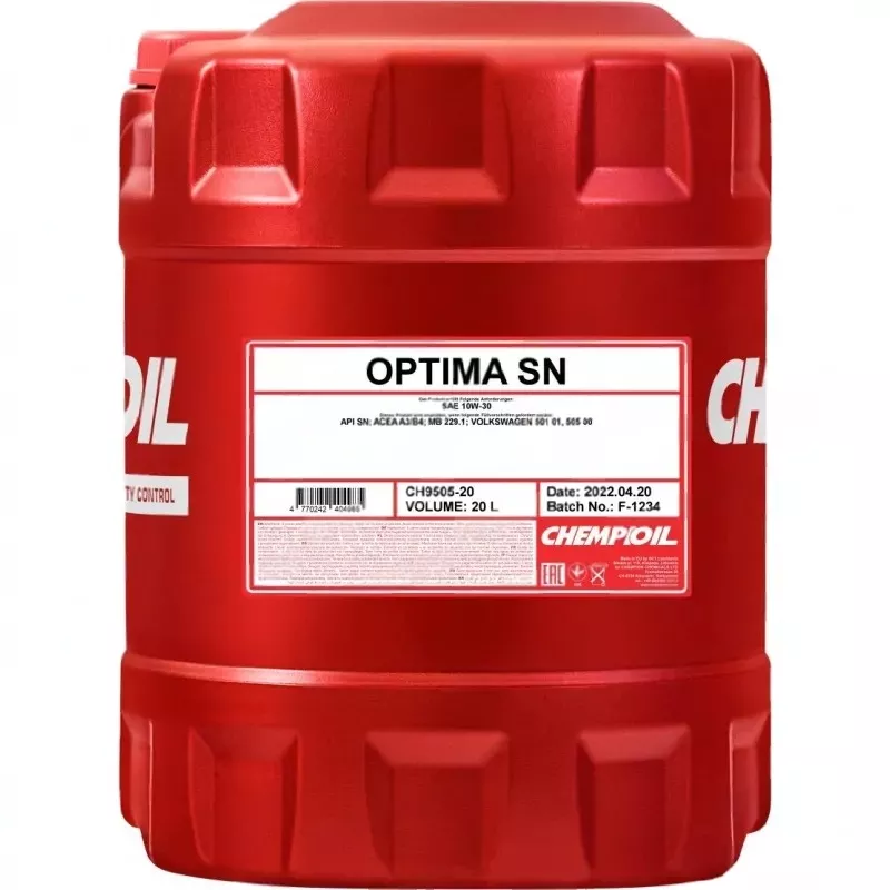 10W-30 Optima SN, A3/B3 20л (полусинт. мотор. масло)