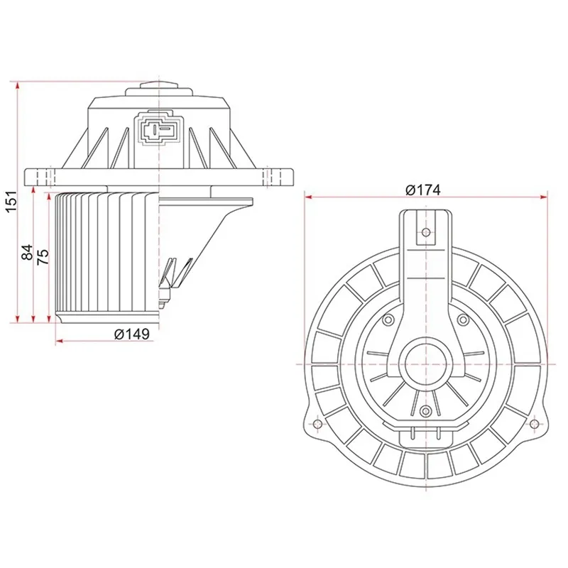 Мотор отопителя салона Hyundai Solaris 10-17 / Kia Rio 11-17 / Hyundai Accent 11-17