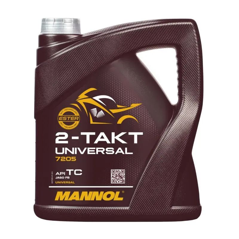 Масло моторное для мото и спецтехники MANNOL 2-Takt Universal TC 7205 4 л