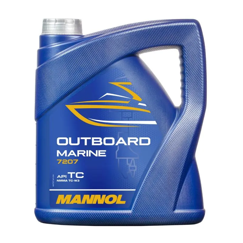 Мото мен арнайы техникаға арналған мотор майы MANNOL 2-Takt Outboard Marine TC-W3 7207 4 л