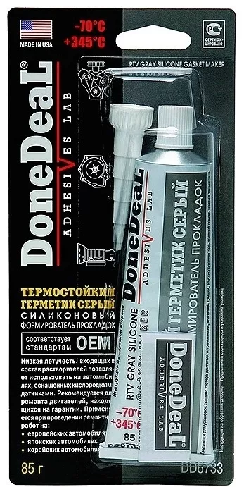 DoneDeal герметик DD6733 85 мл серый