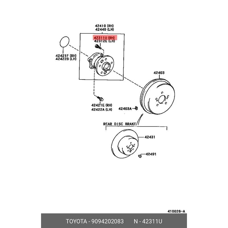 Шпилька колёсная TOYOTA MANY