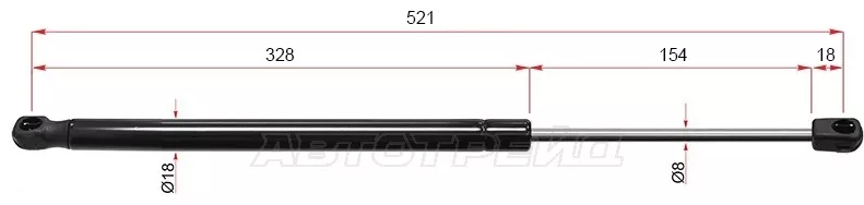 SAT газовые упоры багажника ST-5JA827550A Skoda Rapid