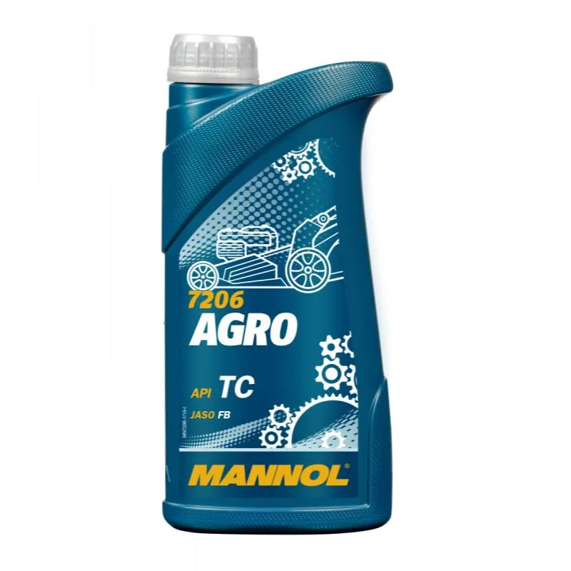 Масло моторное для мото и спецтехники MANNOL 2-Takt Agro TC 7206 1 л