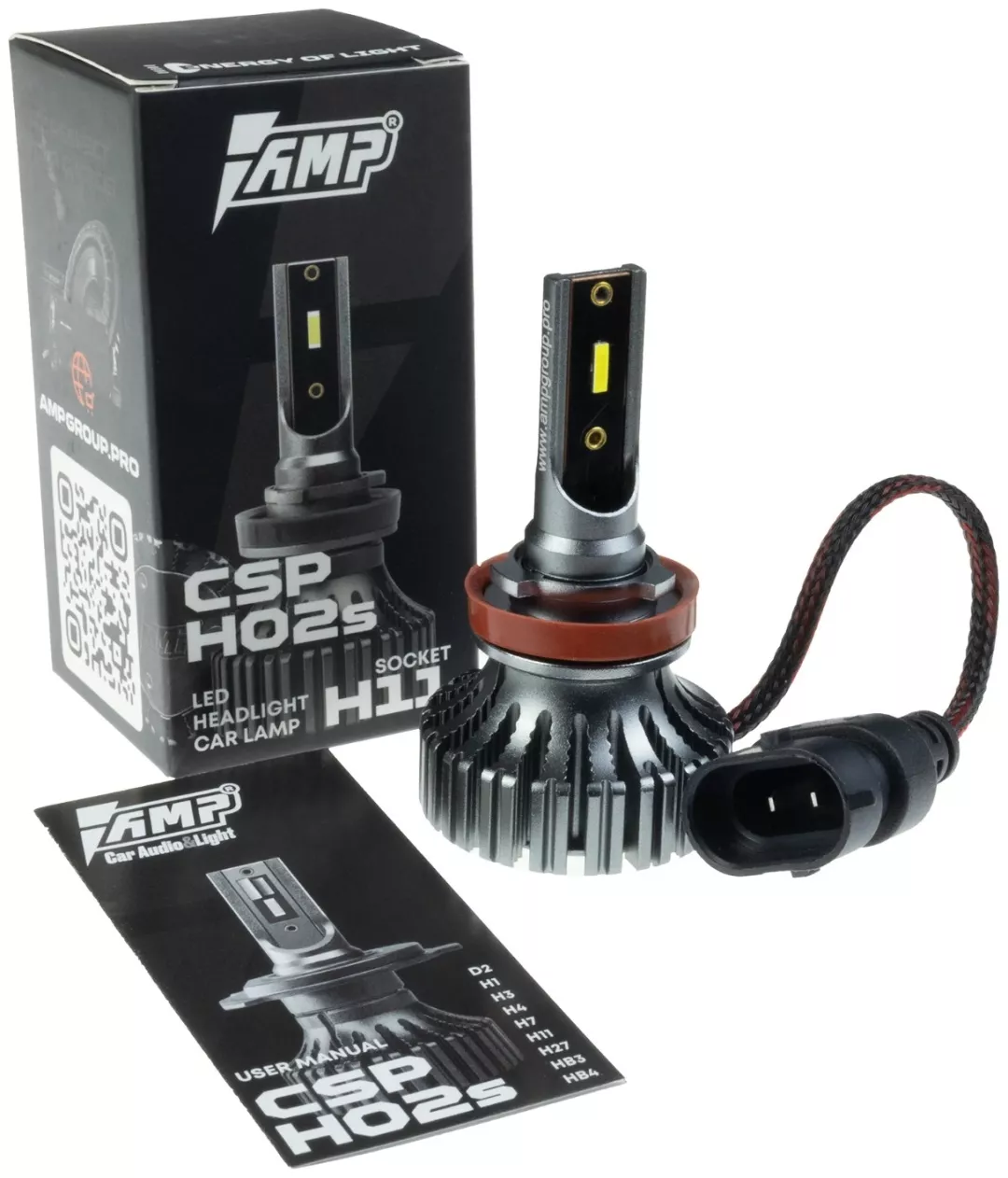 AMP CSP H02s H11 1дана. Жарық диодты H11, 1 дана
