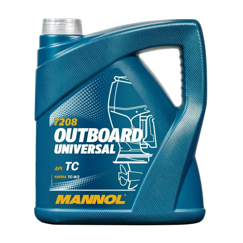 Мото мен арнайы техникаға арналған мотор майы MANNOL 2-Takt Outboard Universal TC-W2 7208 4 л