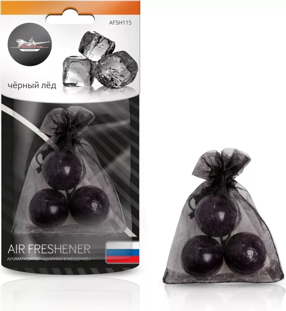 Ароматизатор пластиковый 1444001_AFSH115 черный лед