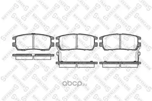 Колодки Stellox задние 416002BSX 4 шт