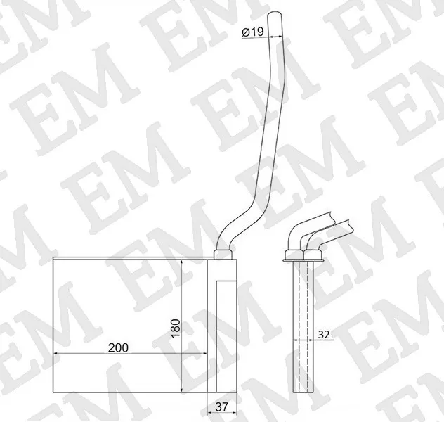 SAT радиатор печки ST-FDA5-395-0