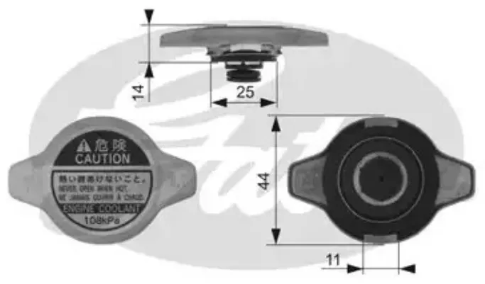 Gates крышка радиатора RC134