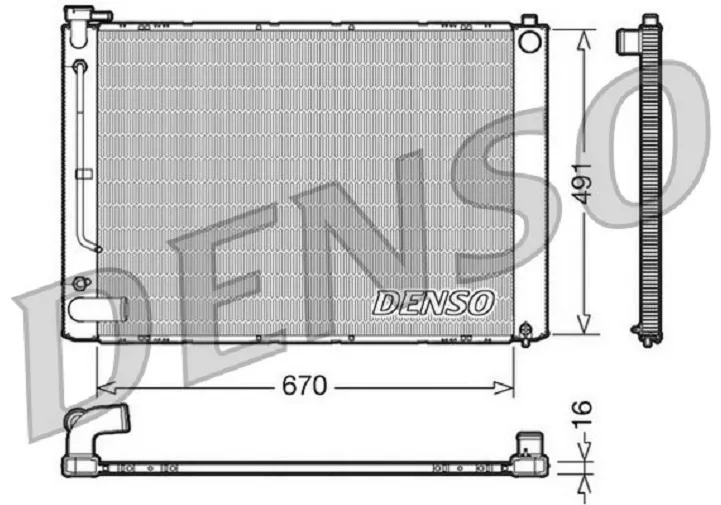DENSO радиатор основной DRM50055