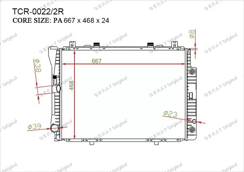 Gerat радиатор основной TCR-0022/2R