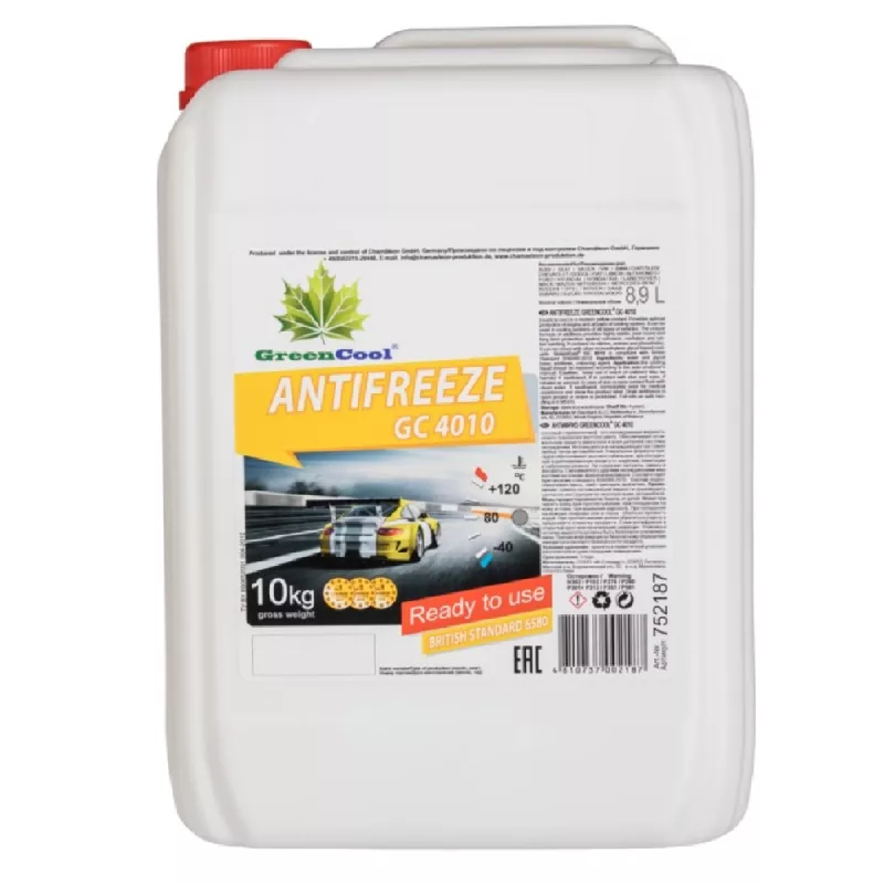 Антифриз GreenCool GC4010 G11, 10 кг (жел.)