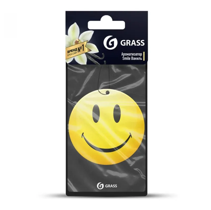 Картонный ароматизатор GRASS "Smile" (ваниль)