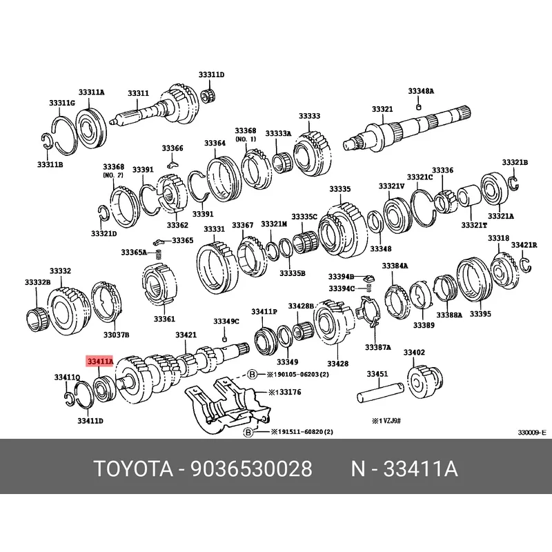Подшипник КПП TOYOTA CRUISER #J7#/#J8#/#J10#/#J200