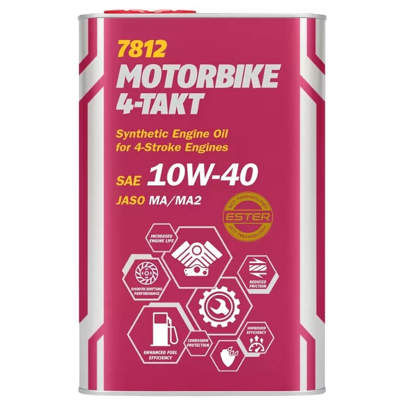 Моторное масло синтетическое Mannol 4-Takt Motorbike 10W40 10W-40 1 л