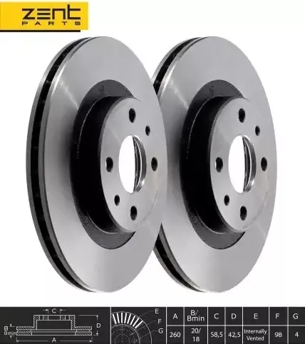 Диски ZentParts передние Z05978