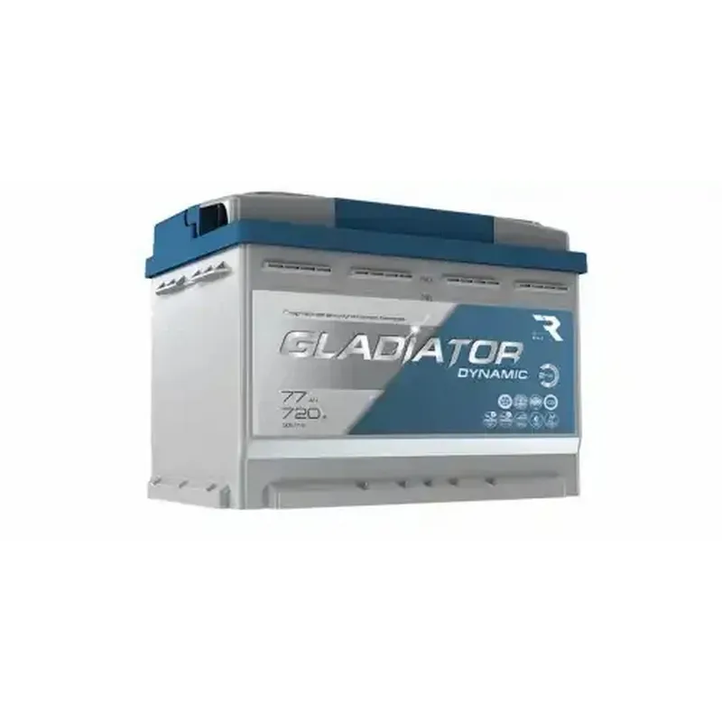 Аккумулятор GLADIATOR dynamic 77 Ah, 720 A, 276x175x190 обр