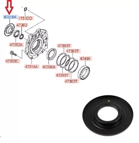 Hyundai крышка редуктора 4731839300