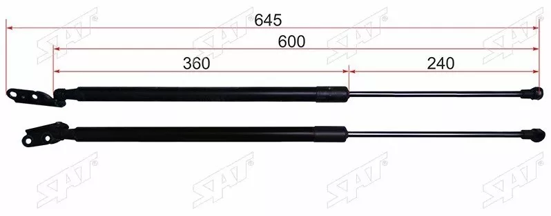 SAT ST-90450-JG400 упор крышки багажника для Nissan X-Trail 2007-2010 черный