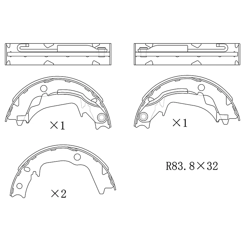 Колодки тормозные барабанные зад HYUNDAI SANTA FE 04-12/SONATA 98-04/XG 98-04/KIA SOUL 08-