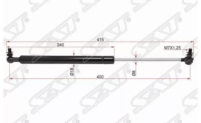 SAT St-65471-vb000 для Nissan Patrol 1997-2010 черный