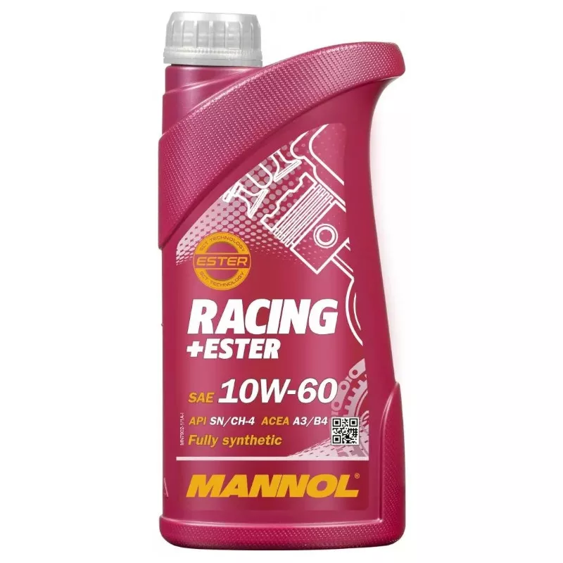 Моторное масло синтетическое Mannol Racing+Ester 10W-60 1 л