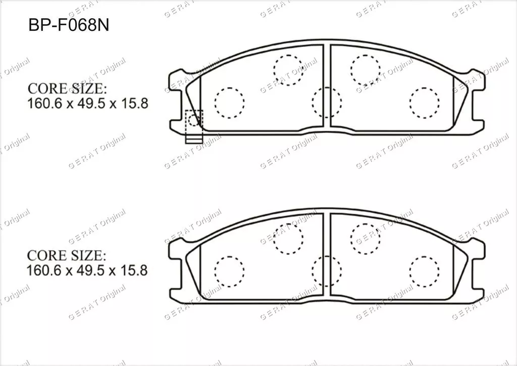 Колодки Gerat передние BP-F068N