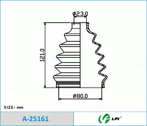 LFI пыльник шруса наружного A25161