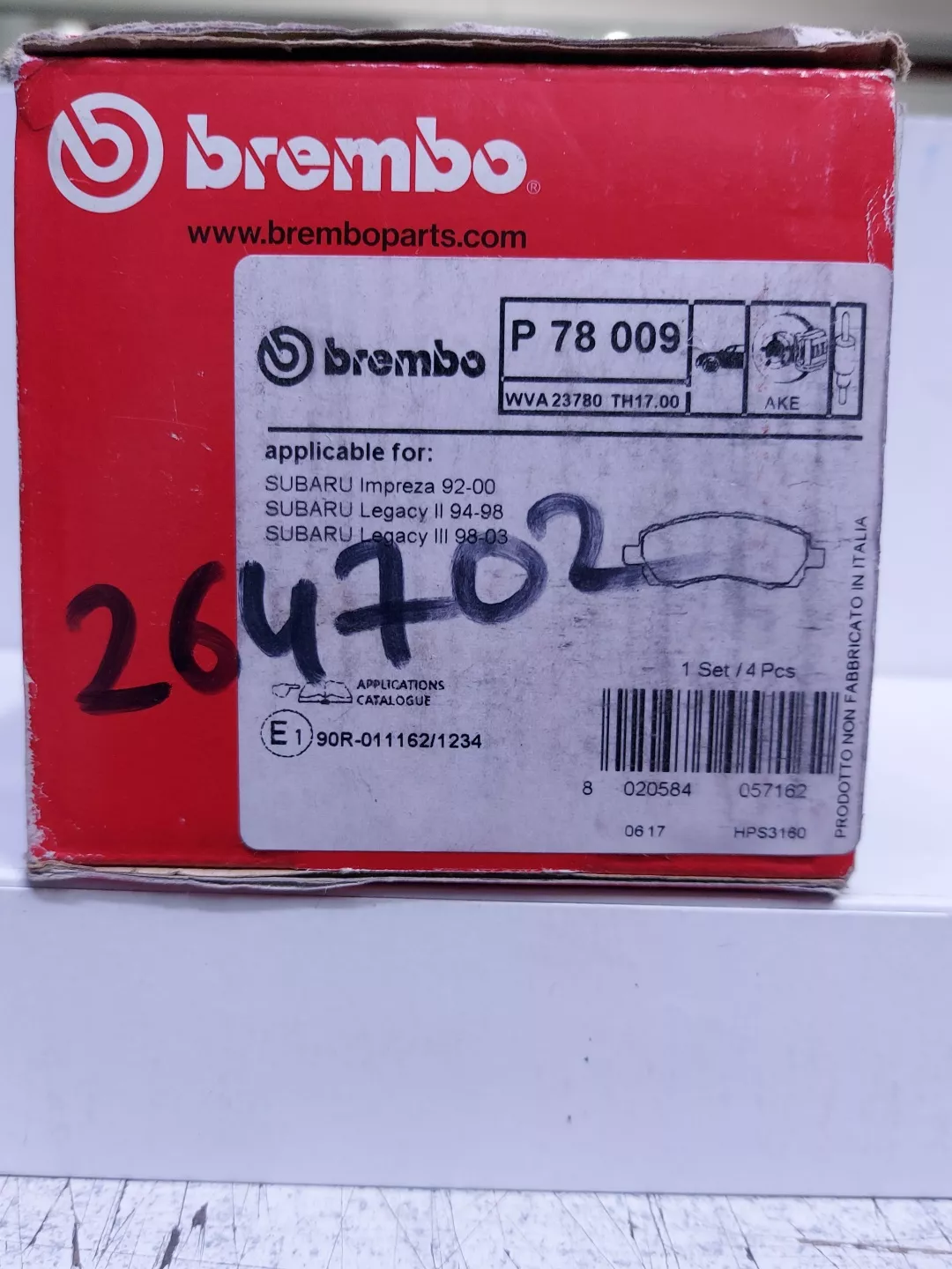 Колодки Brembo P78009
