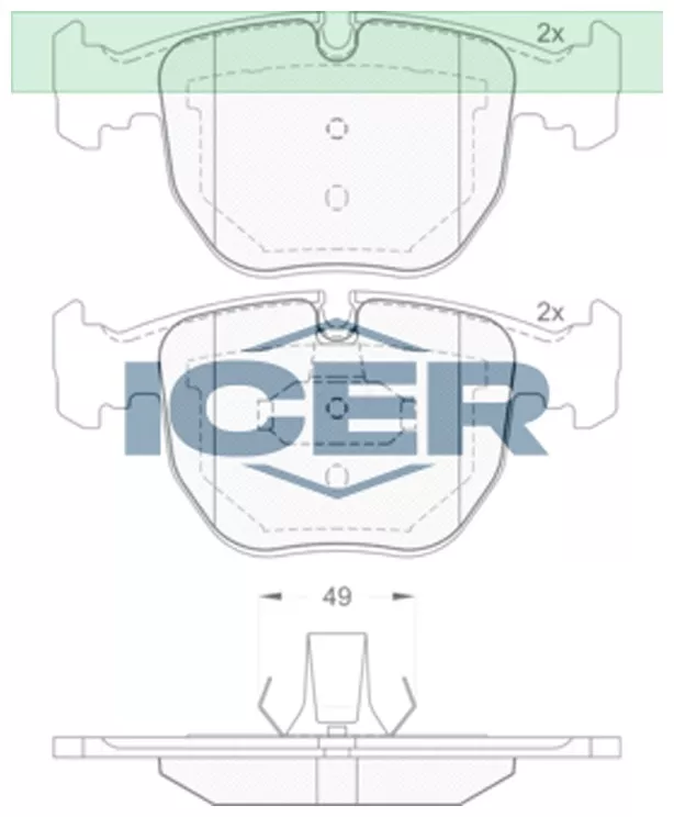 Колодки ICER передние 181530 4 шт