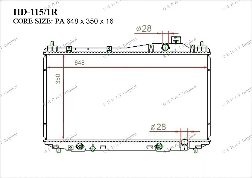 Gerat радиатор основной HD-115/1R