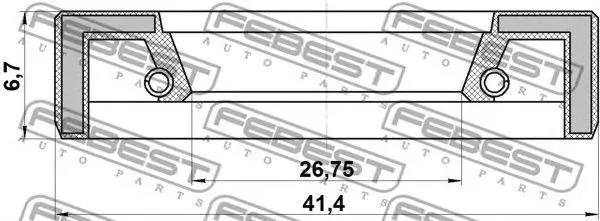 FEBEST сальник 95FAY-28410707X