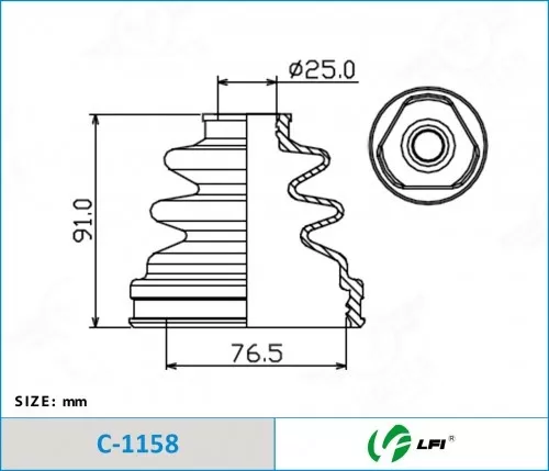 LFI пыльник шруса внутреннего C1158