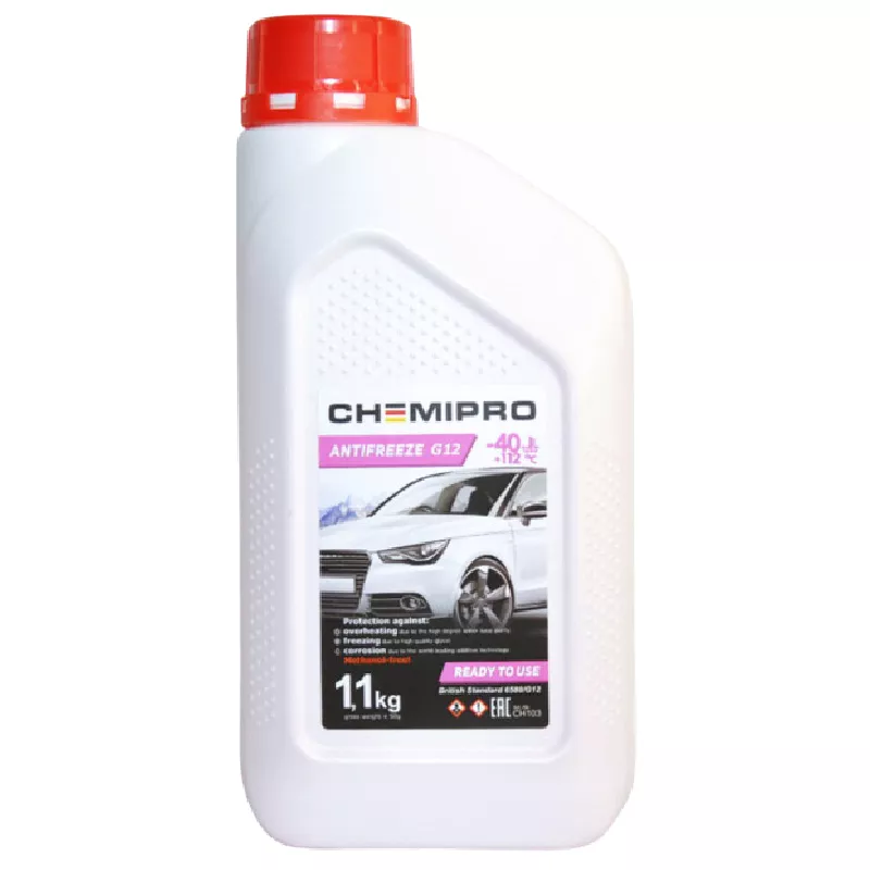 Антифриз Chemipro G12 готовый 1.1kg -40! красный