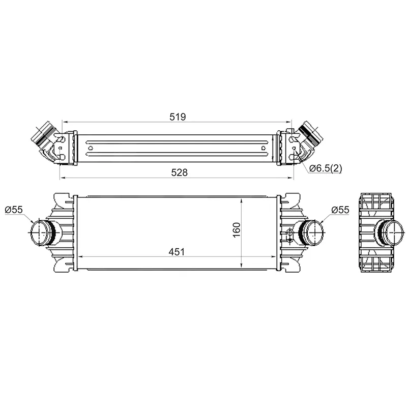 Радиатор интеркулера FORD TRANSIT 06-14/FORD TRANSIT 14-