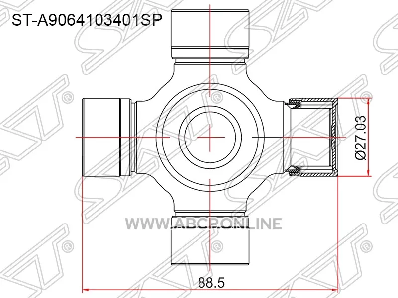 Крестовина MERCEDES SPRINTER 05-13/VOLKSWAGEN CRAFTER 06-