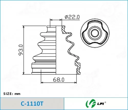 LFI пыльник шруса внутреннего C1110T