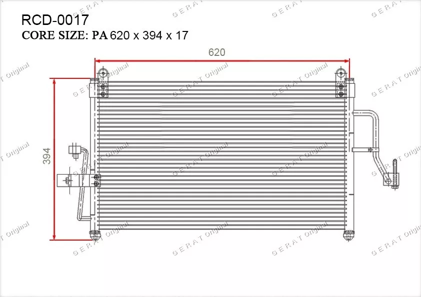 Gerat радиатор кондиционера  RCD-0017